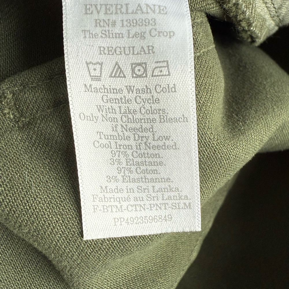 Everlane Straight Leg Olive Green Jeans Women’s Size 8 - Picture 4 of 8